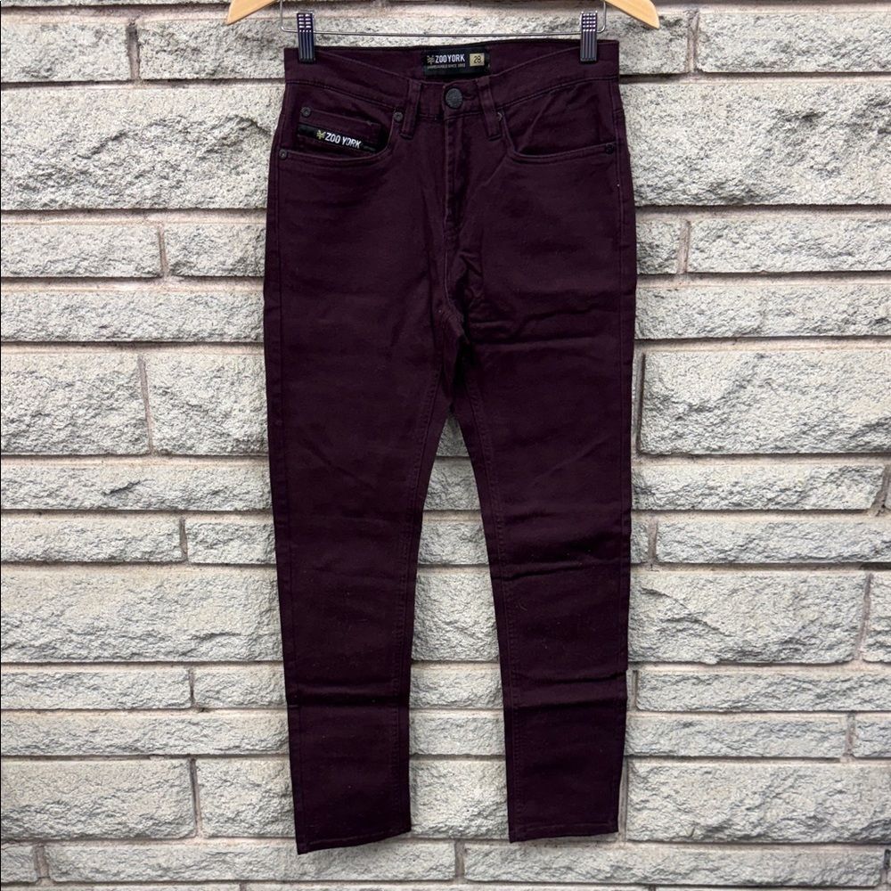Zoo York Men's Skinny Jeans in Deep Wine